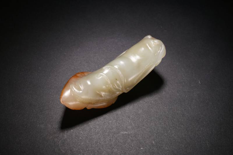 清  玉雕瑞兽、瑞果各一件 - 图8