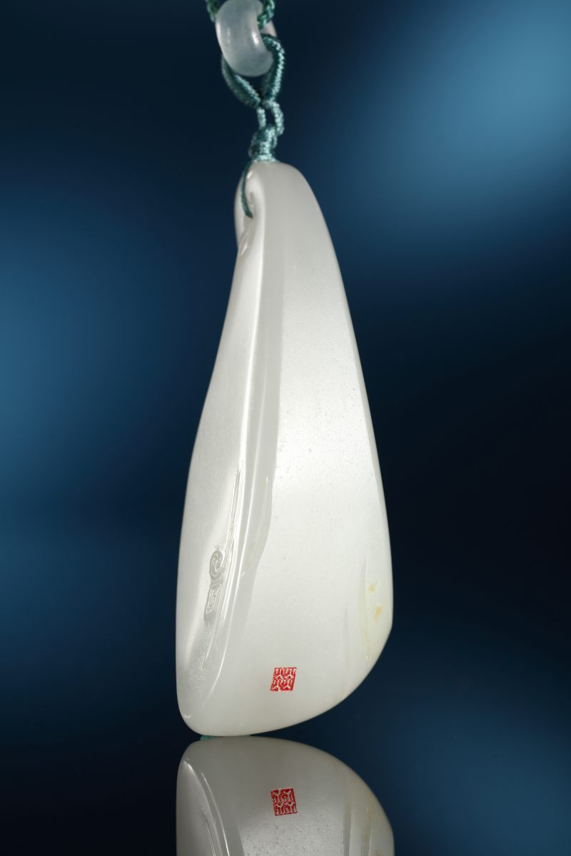 当代  “一路连科”和田玉籽料挂件 - 图4