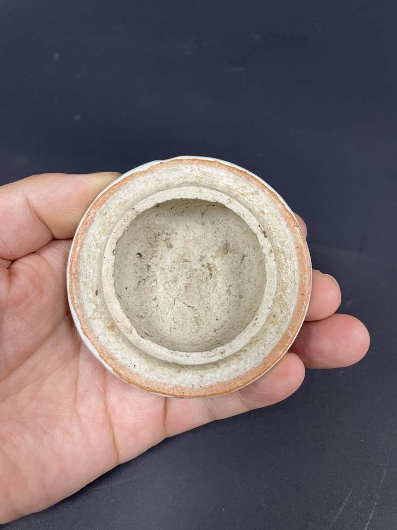 明万历  青花开光花卉纹提梁壶 - 图16