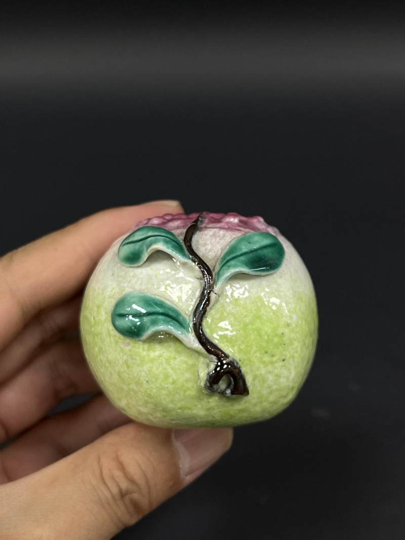 清晚期  粉彩供果一对 - 图14