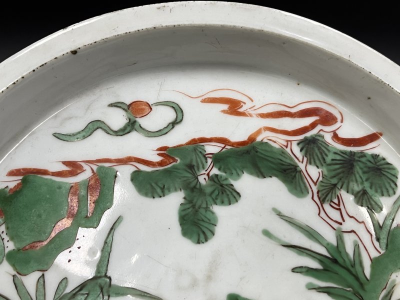 清康熙  青花、五彩瓷器四件 - 图23