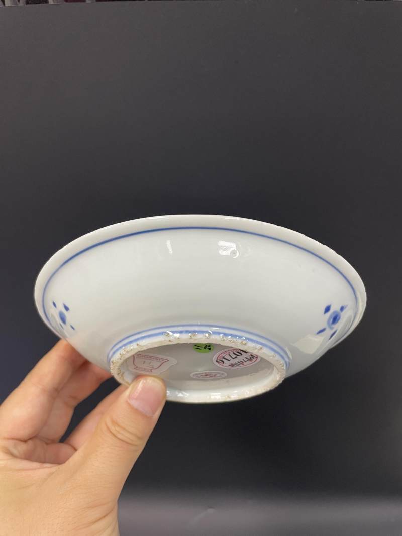 明天启  青花科甲联登婴戏图盘 - 图4