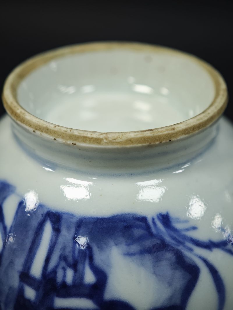 清乾隆  青花岁寒三友图小玉壶春瓶 - 图9