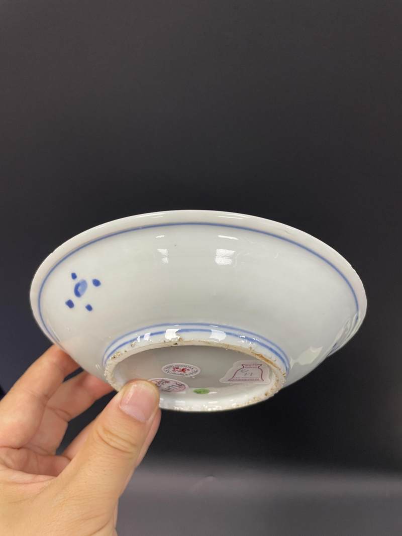 明天启  青花科甲联登婴戏图盘 - 图5