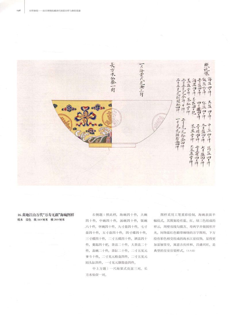 清光绪  黄地粉彩万代云开光“万寿无疆”杯盏一对 - 图34