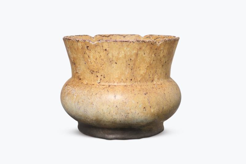 清雍正  炉钧釉花口尊