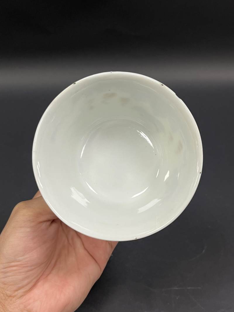 清晚期  青花、青花釉里红、仿钧釉茶碗七件 - 图54