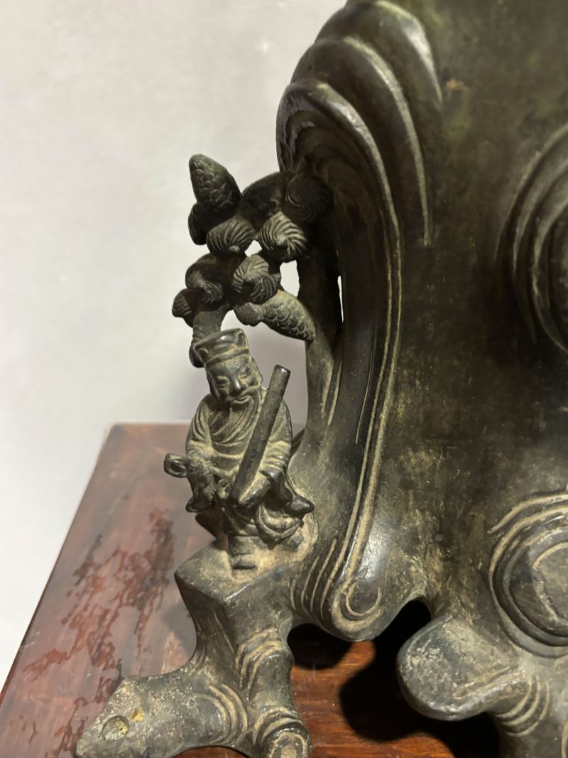 明 铜群仙祝寿大花插 - 图14