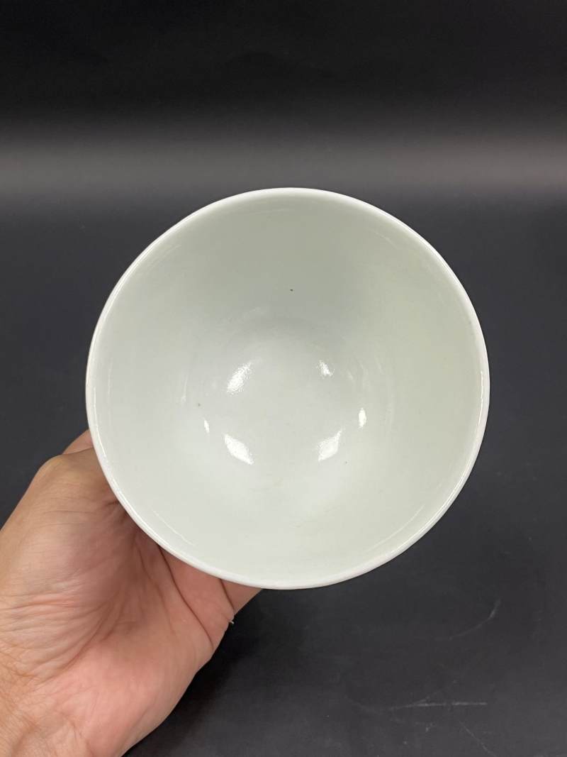 清晚期  青花、青花釉里红、仿钧釉茶碗七件 - 图11