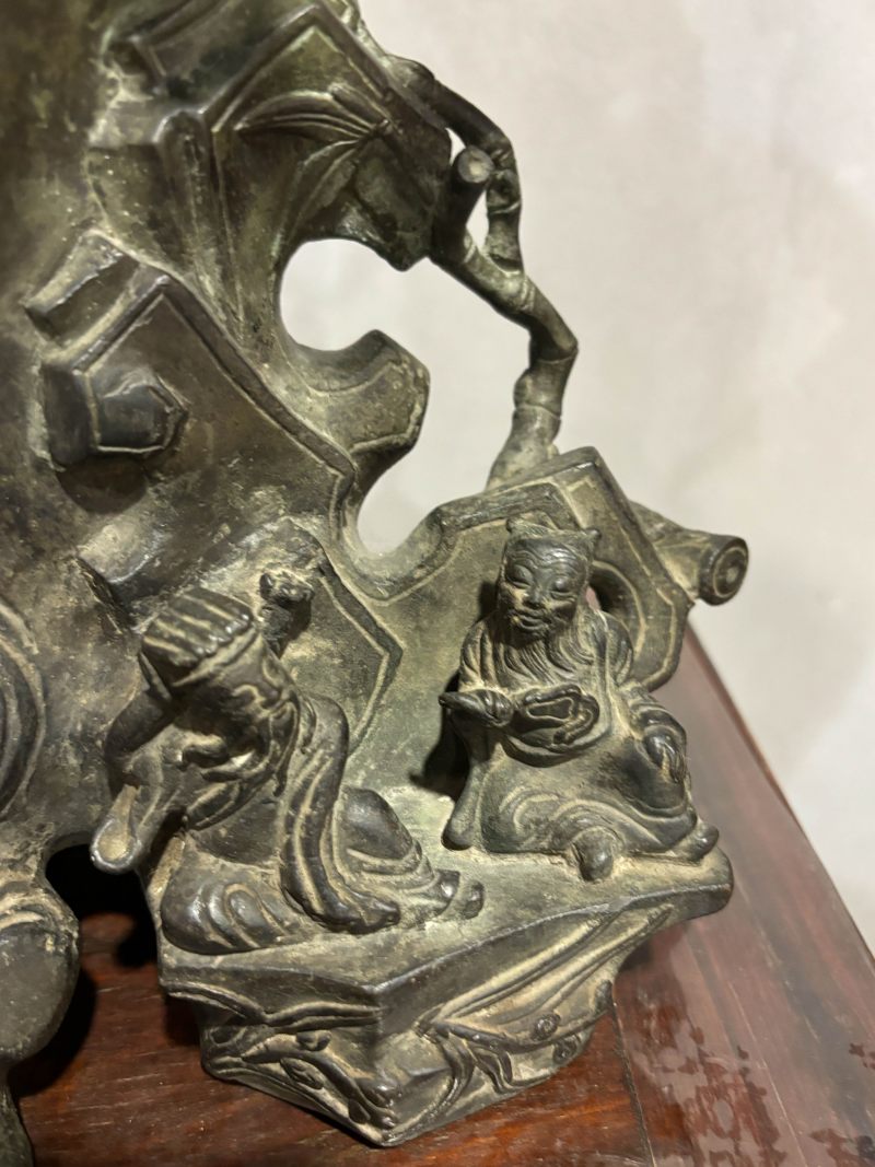 明 铜群仙祝寿大花插 - 图15