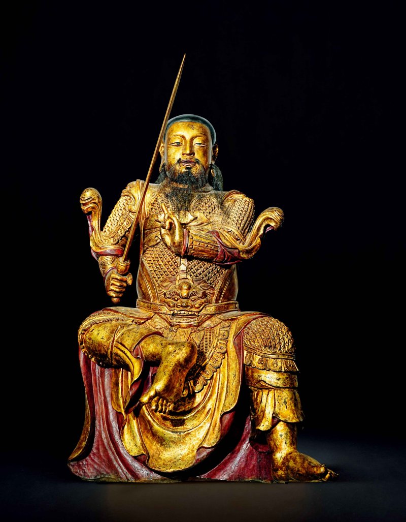 明 木漆金真武大帝 - 图9