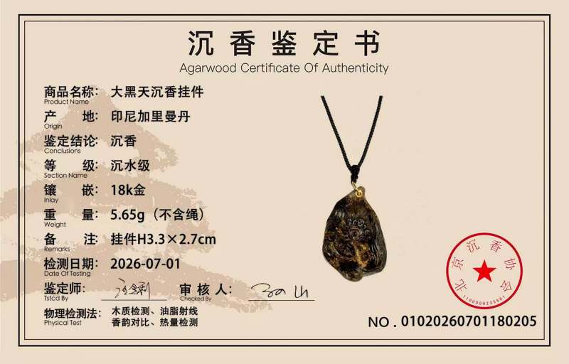 当代 加里曼丹沉水级大黑天沉香挂件 - 图5