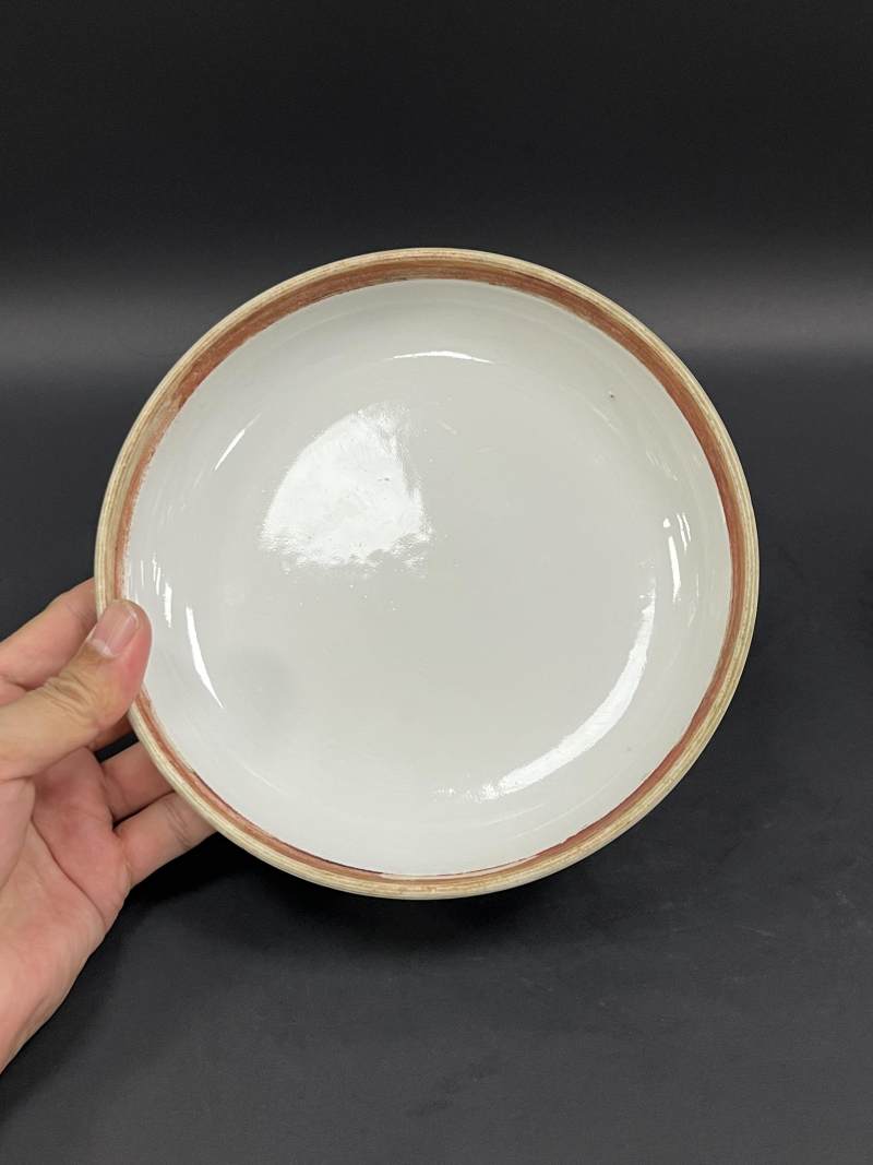 清晚期  青花粉彩婴戏图捧盒 - 图5