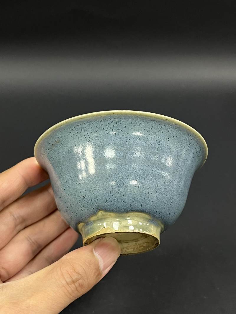 清晚期  青花、青花釉里红、仿钧釉茶碗七件 - 图16