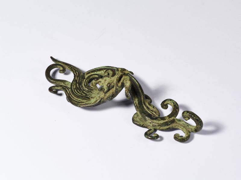 明  铜螭龙笔架 - 图8