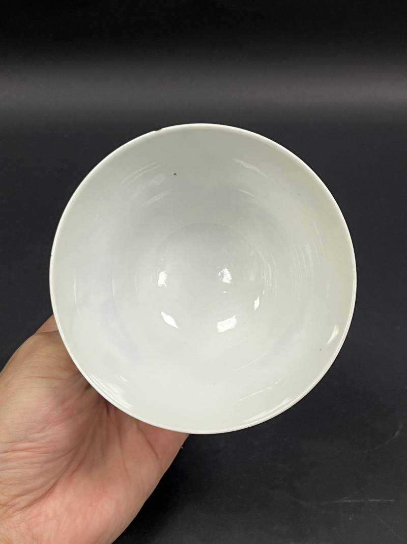 清晚期  青花、青花釉里红、仿钧釉茶碗七件 - 图63