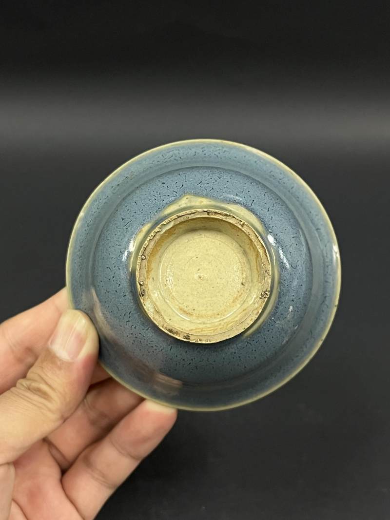清晚期  青花、青花釉里红、仿钧釉茶碗七件 - 图17
