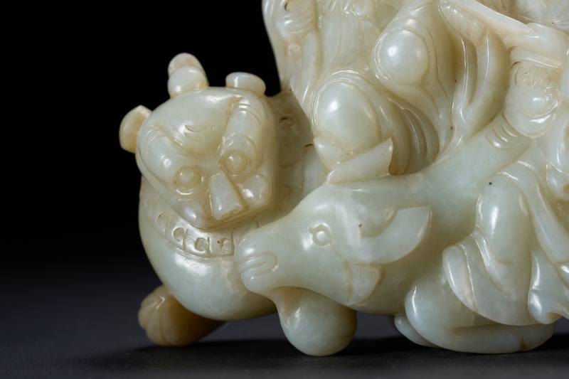明  白玉雕道教神仙人物像 - 图6