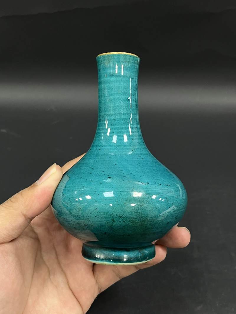 清  青花、孔雀蓝釉、青釉瓷器六件 - 图26