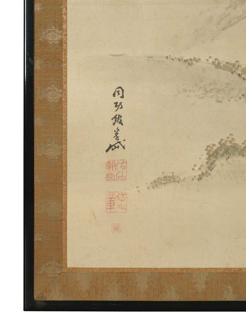 佐伯岸岱（1859）  渔樵归隐图屏风六曲一双 - 图13