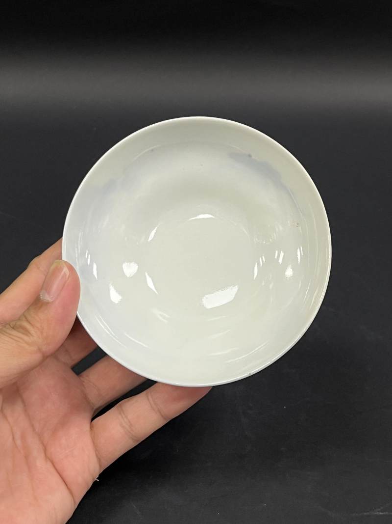 清晚期  青花、青花釉里红、仿钧釉茶碗七件 - 图67