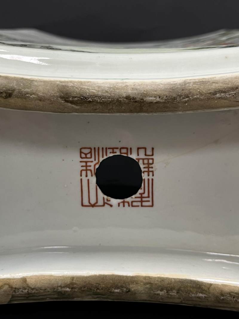清晚期  粉彩群仙祝寿花鸟纹方瓶 - 图24