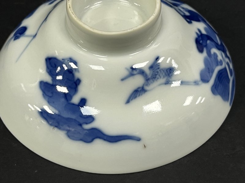 清晚期  青花、青花釉里红、仿钧釉茶碗七件 - 图68