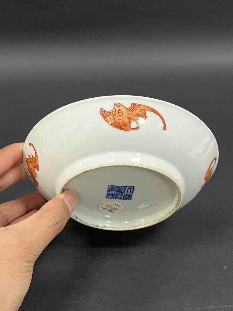 清晚期  粉彩花鸟纹盘 - 图9