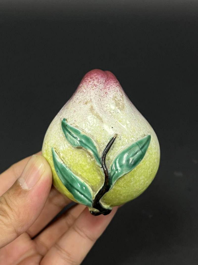 清晚期  粉彩供果一对 - 图16