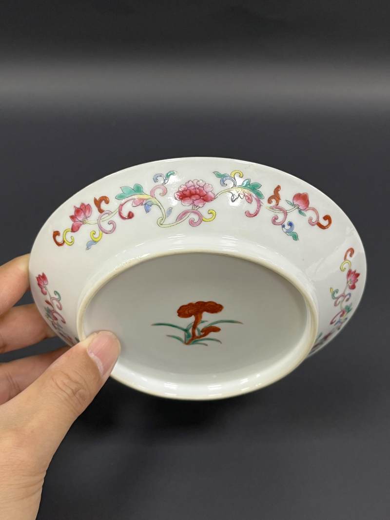 清晚期  粉彩福寿纹盘一对 - 图12