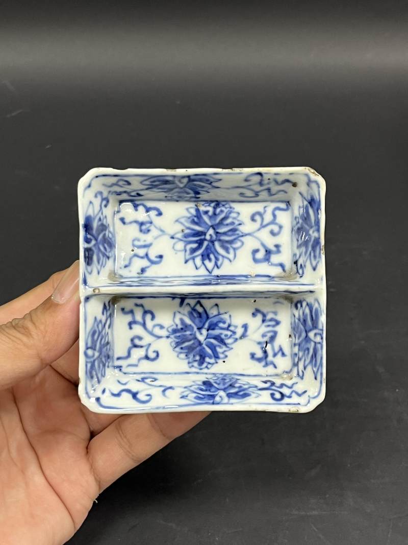 清  青花、孔雀蓝釉、青釉瓷器六件 - 图5