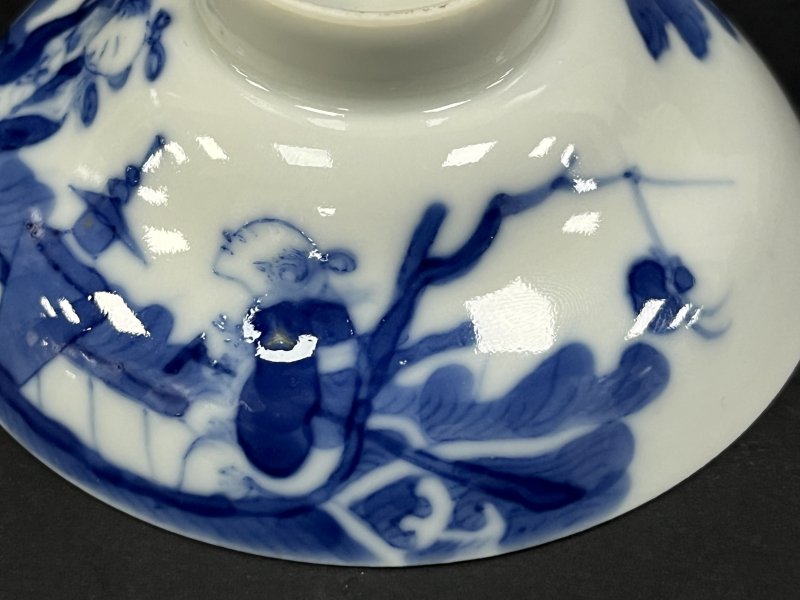 清晚期  青花、青花釉里红、仿钧釉茶碗七件 - 图70