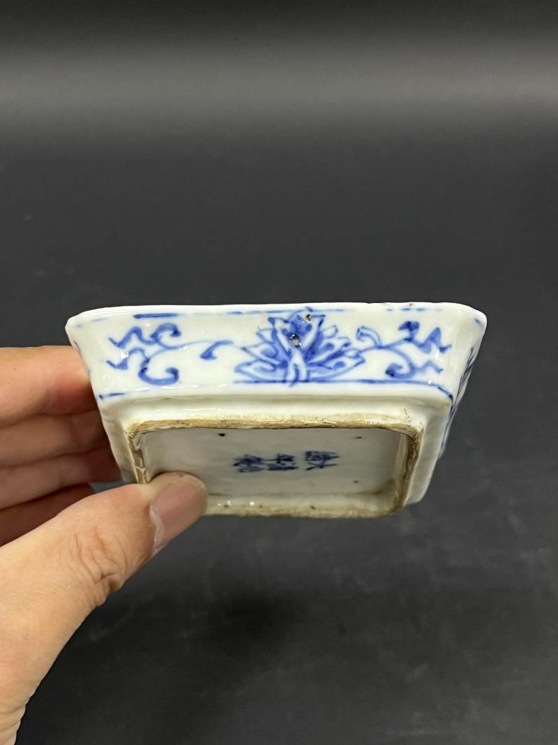 清  青花、孔雀蓝釉、青釉瓷器六件 - 图9