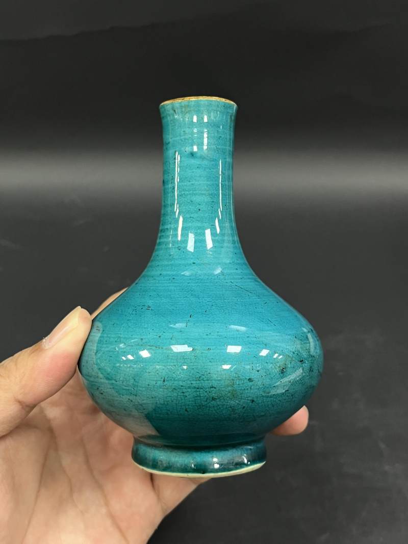 清  青花、孔雀蓝釉、青釉瓷器六件 - 图27