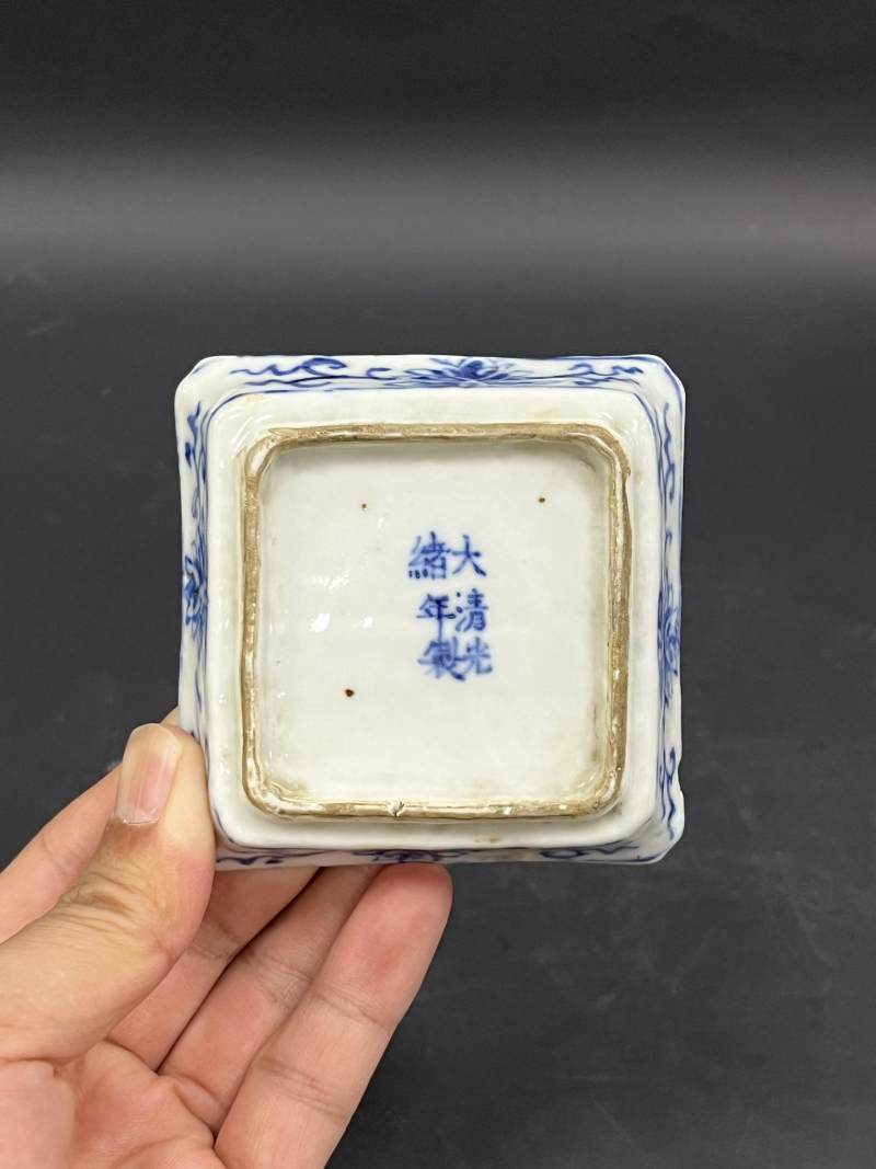 清  青花、孔雀蓝釉、青釉瓷器六件 - 图10
