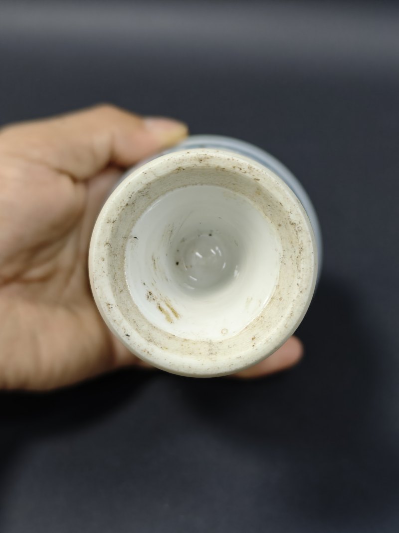 清雍正  斗彩缠枝莲纹高足杯 - 图7