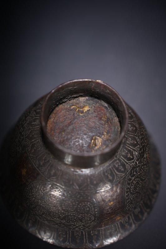 十四世纪 鋄金寿字纹碗 - 图14