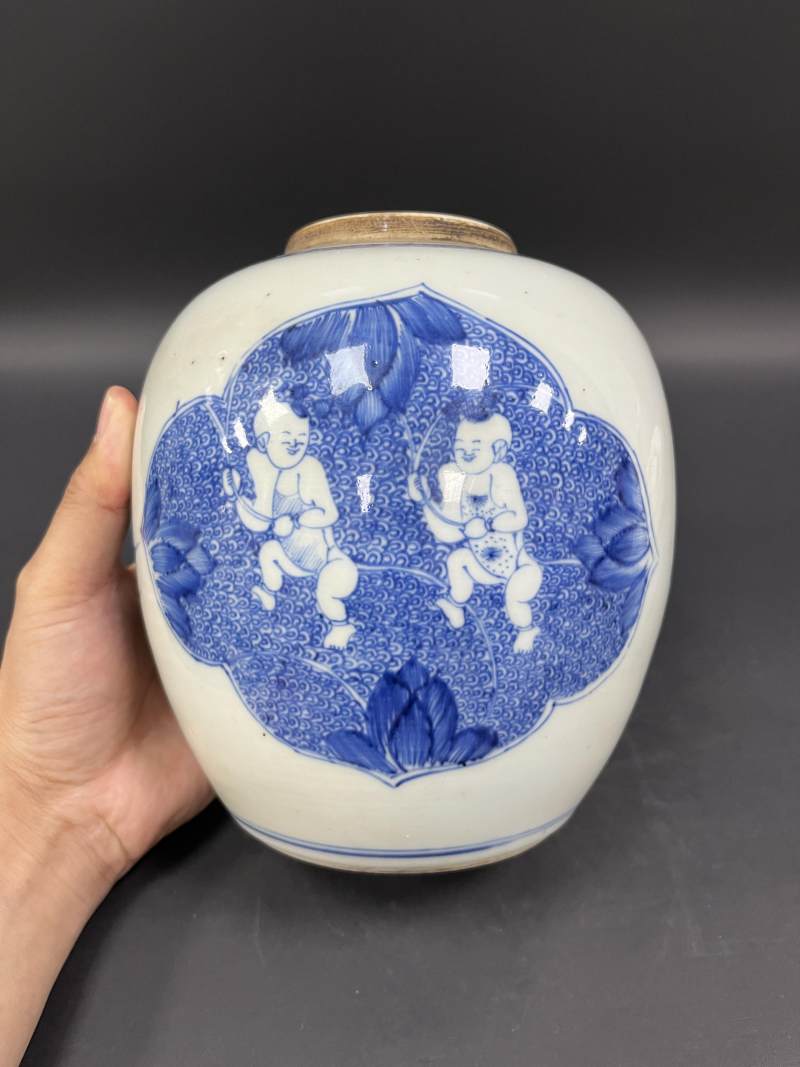 清康熙  青花、五彩瓷器四件 - 图4