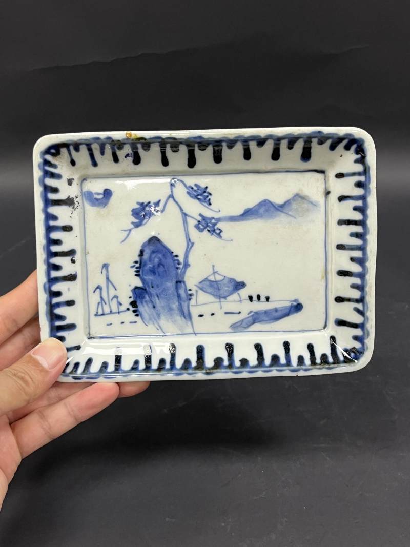 清  青花、孔雀蓝釉、青釉瓷器六件 - 图14