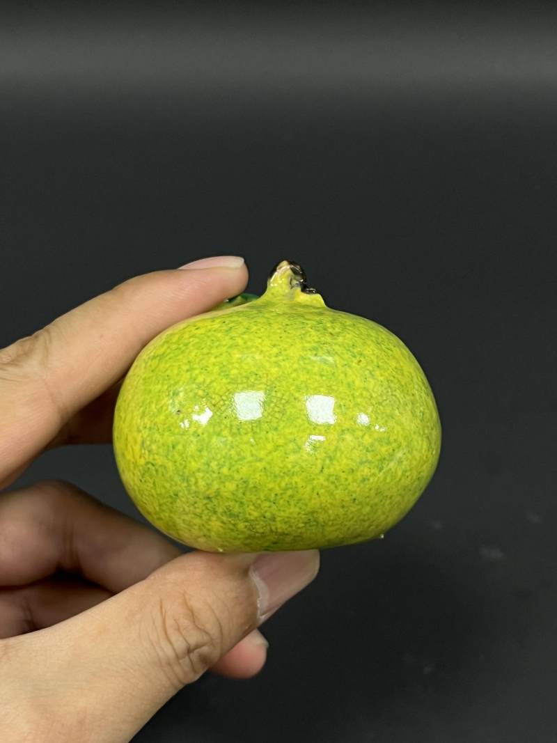 清晚期  粉彩供果一对 - 图4