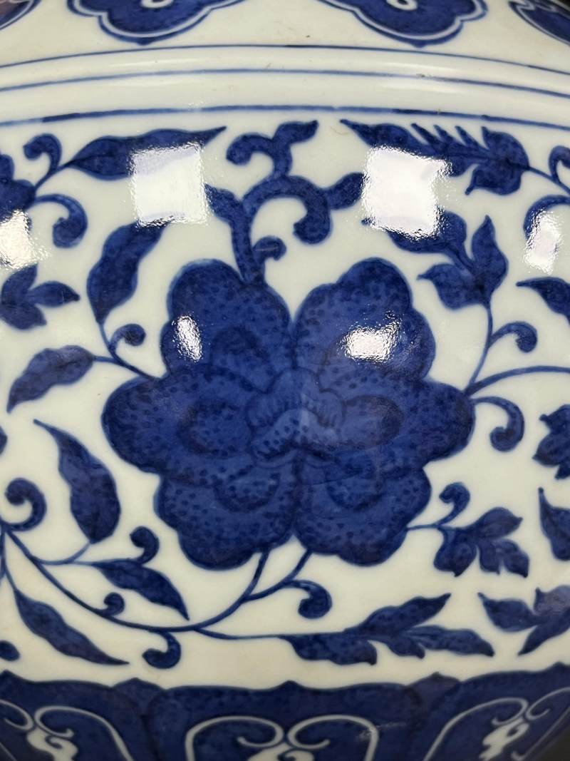 清光绪  青花缠枝莲纹赏瓶 - 图13
