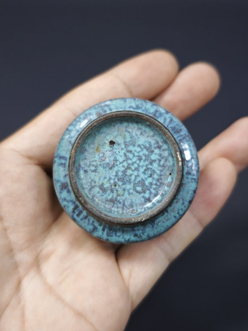 清雍正  炉钧釉小双陆尊 - 图6