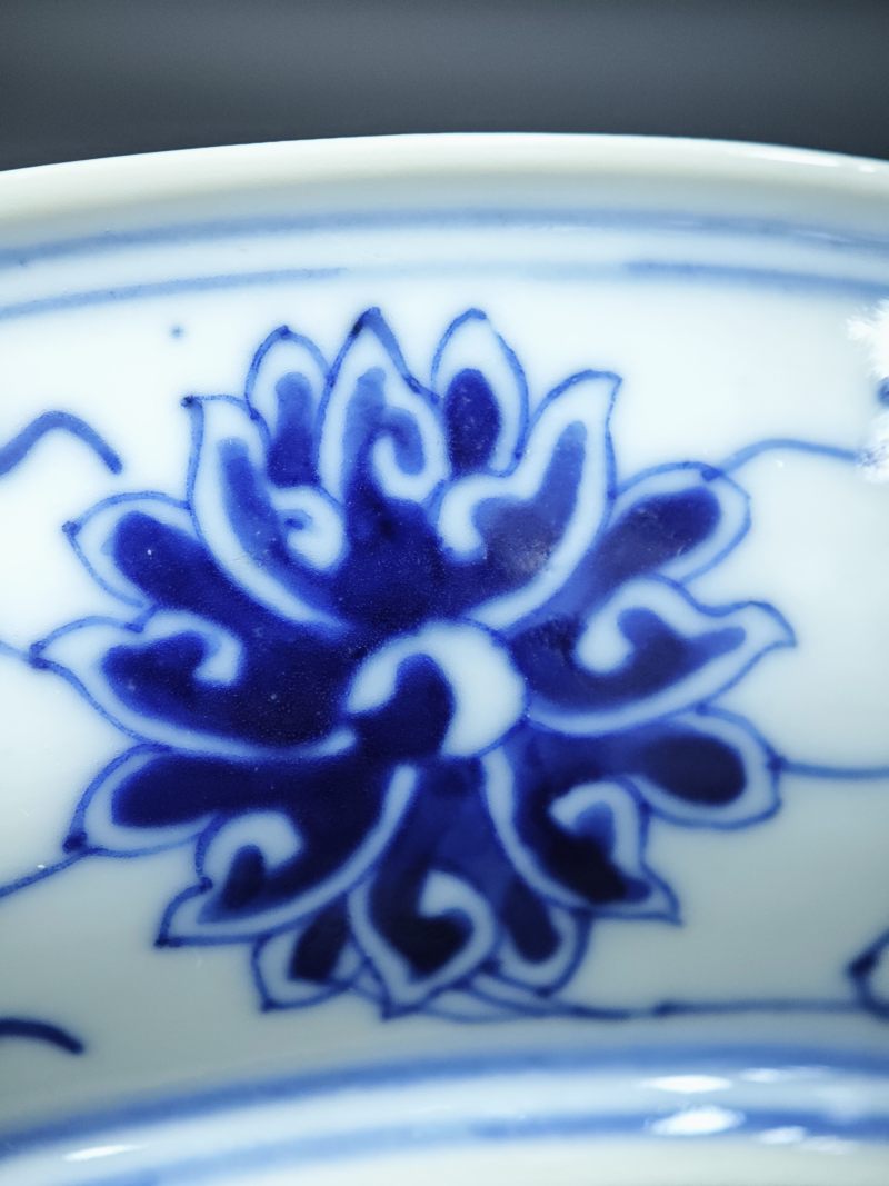 清光绪  青花缠枝莲纹小盘一对 - 图17