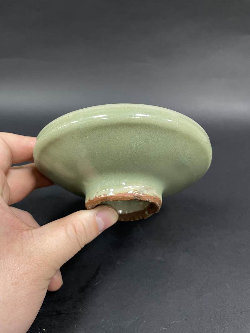 元  龙泉窑青釉盏托 - 图5