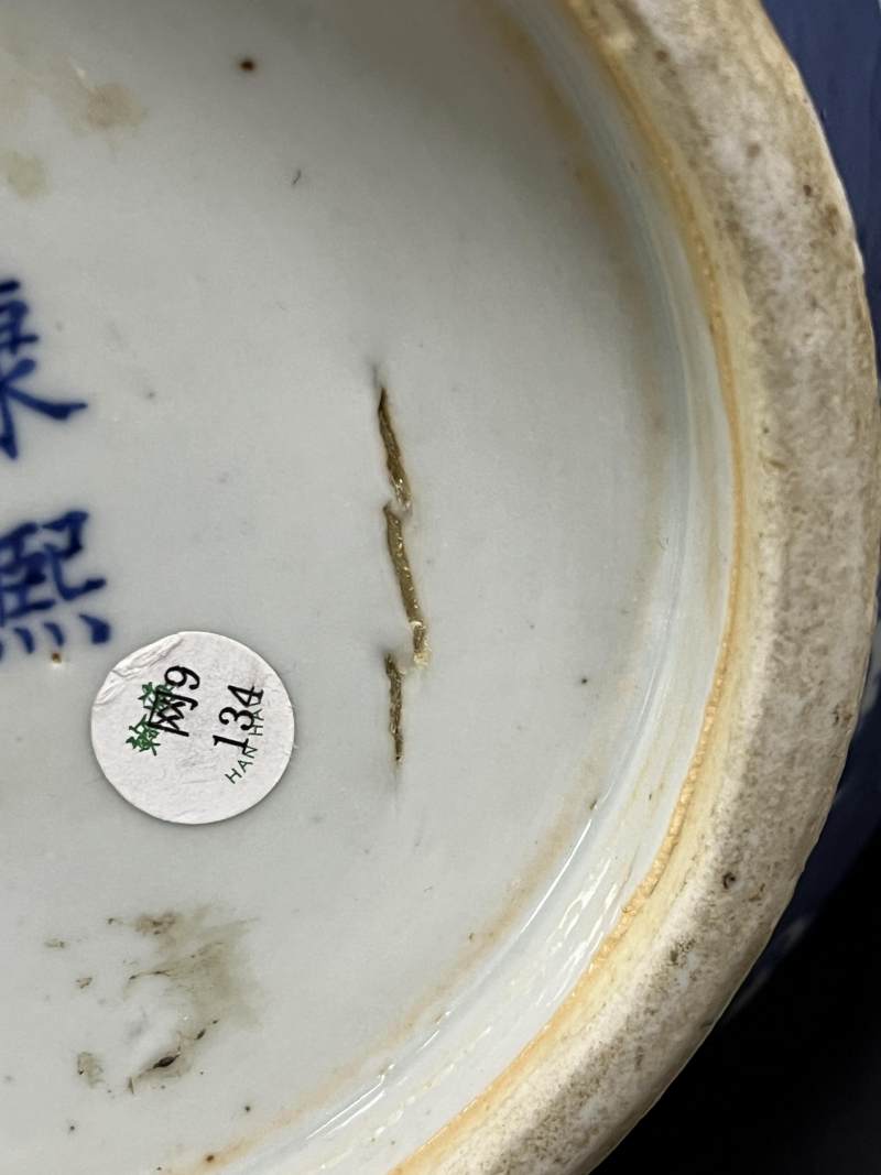 清晚期  青花双龙戏珠纹赏瓶 - 图22