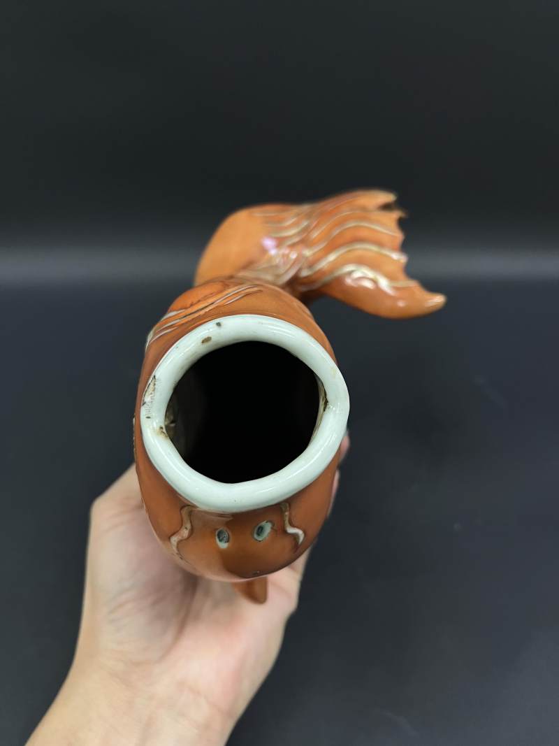 清中期  矾红金玉满堂壁瓶 - 图5