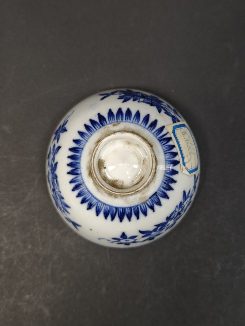 清中期  青花三多纹鸡心碗一对 - 图13
