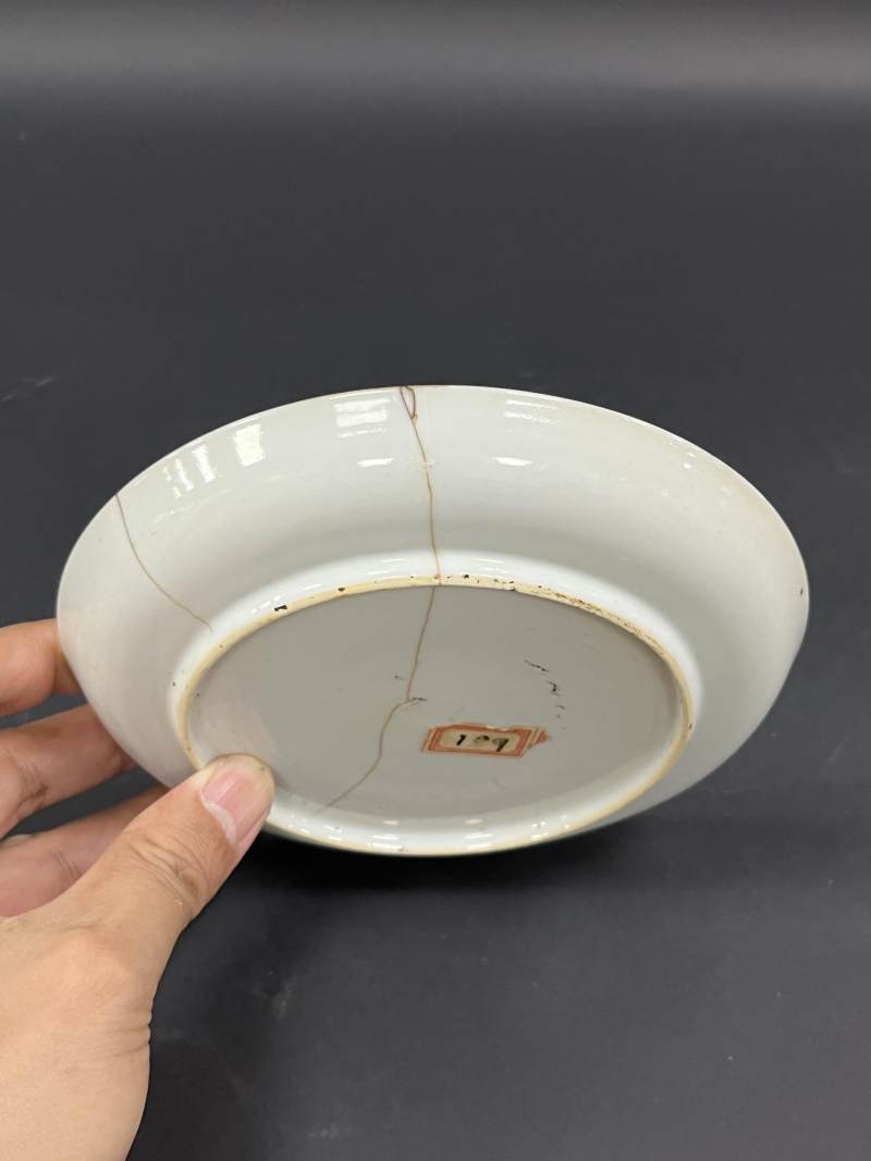 清康熙  青花、五彩瓷器四件 - 图10