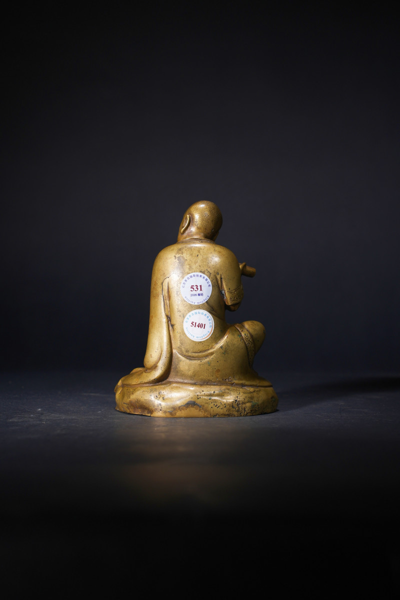 明 铜持经罗汉 - 图7