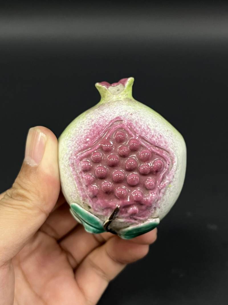 清晚期  粉彩供果一对 - 图11